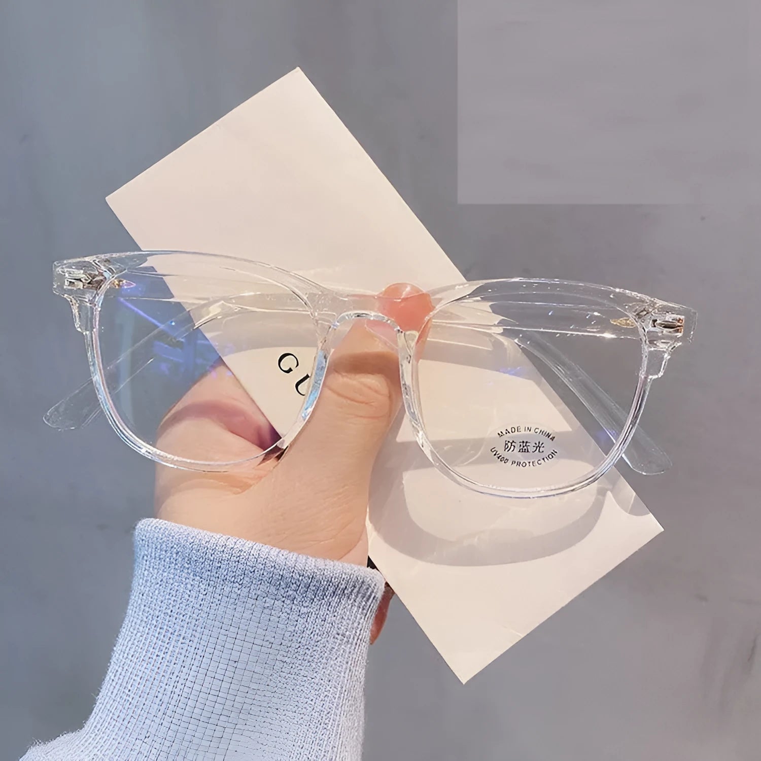 Retro TR90 full rim anti-blue light glasses in five frame colours for men and women