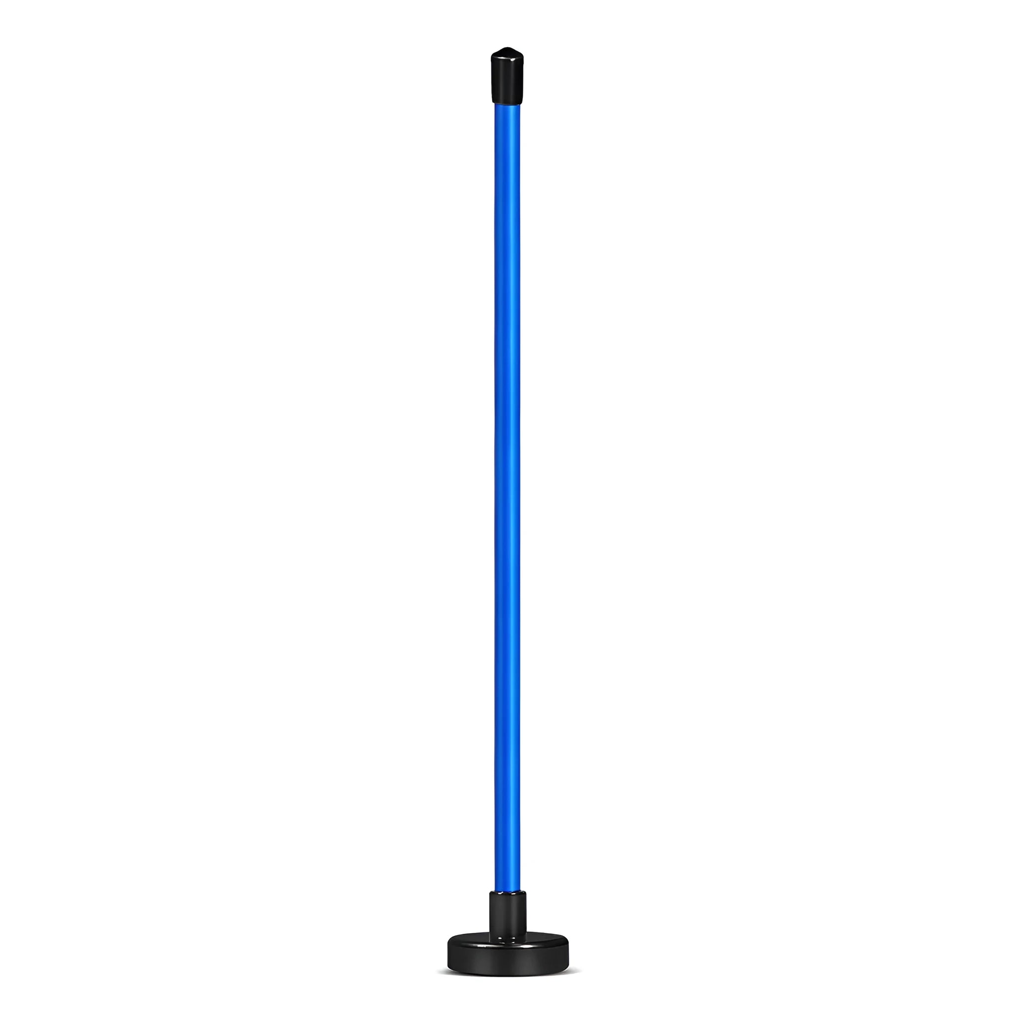 Aluminium alloy magnetic baseball bar golf swing alignment training tool in red and blue.
