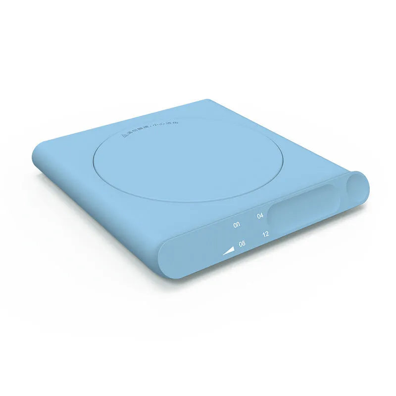 USB heating cup pad in pink or white with 10W 5V rating and mechanical control