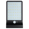 Black and white IP65 waterproof solar garden light for outdoor balcony and courtyard illumination