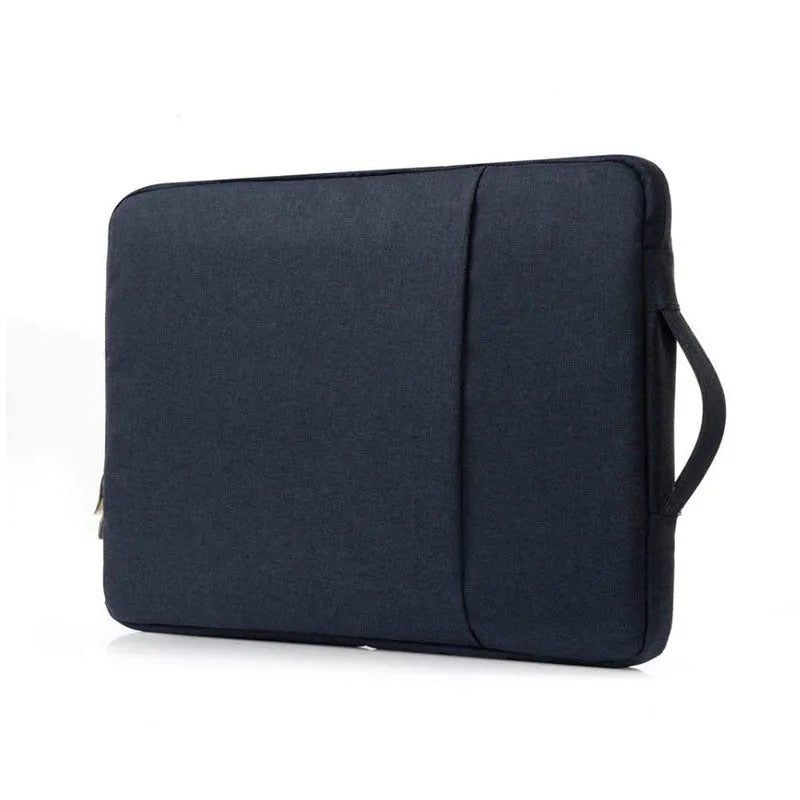 Grey canvas leather-style protective case for a Pro 12.9 tablet with a handbag design.