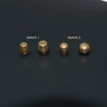 Brass decorative buckle for leatherworking with round and bucket foot nail styles