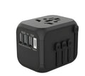 Black 6-hole 5A 100-250V PC conversion plug with phosphor copper conductors, 56.5x67x52mm