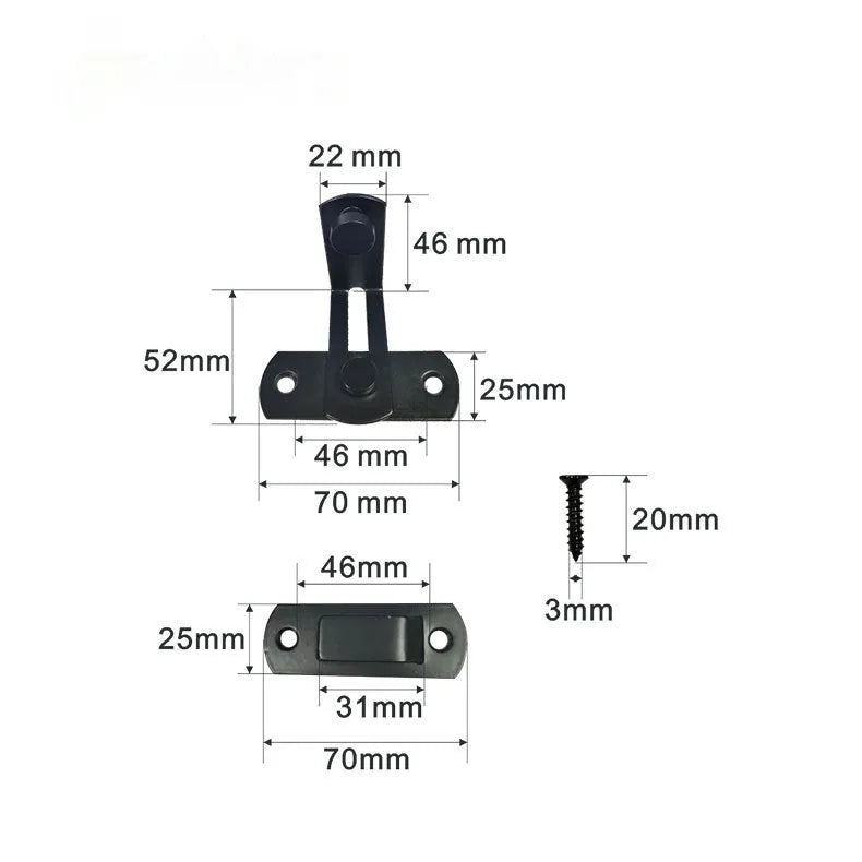90 degree black carbon steel shackle padlock for sliding barn doors