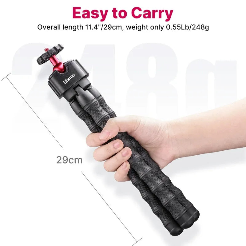 Multifunctional vlogging tripod kit from a photography suite with colour selection options.