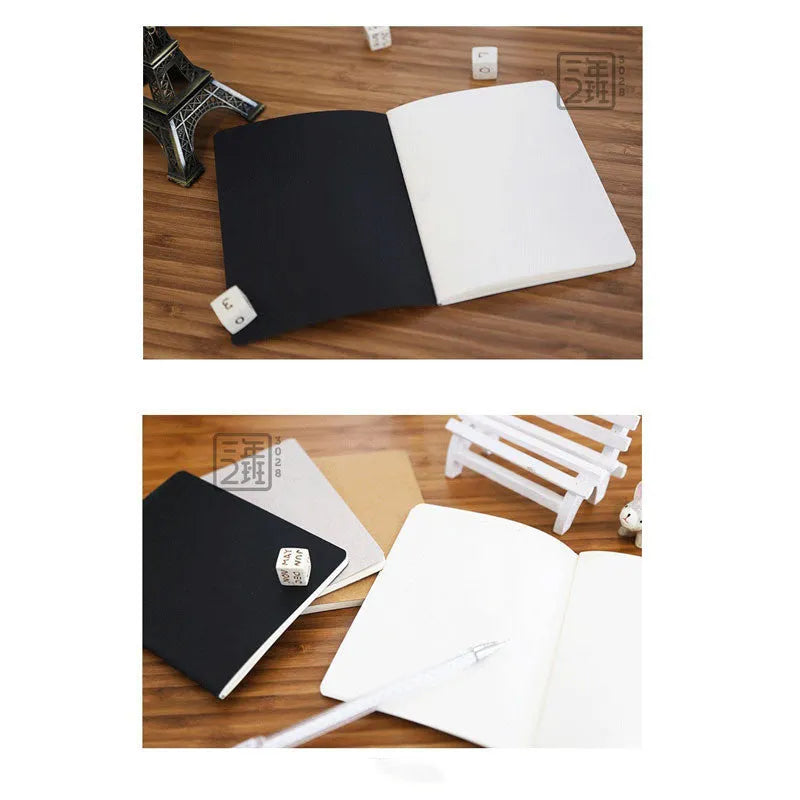 Retro plain graffiti sketchbook in grey with lay-flat binding and 80g paper pages.