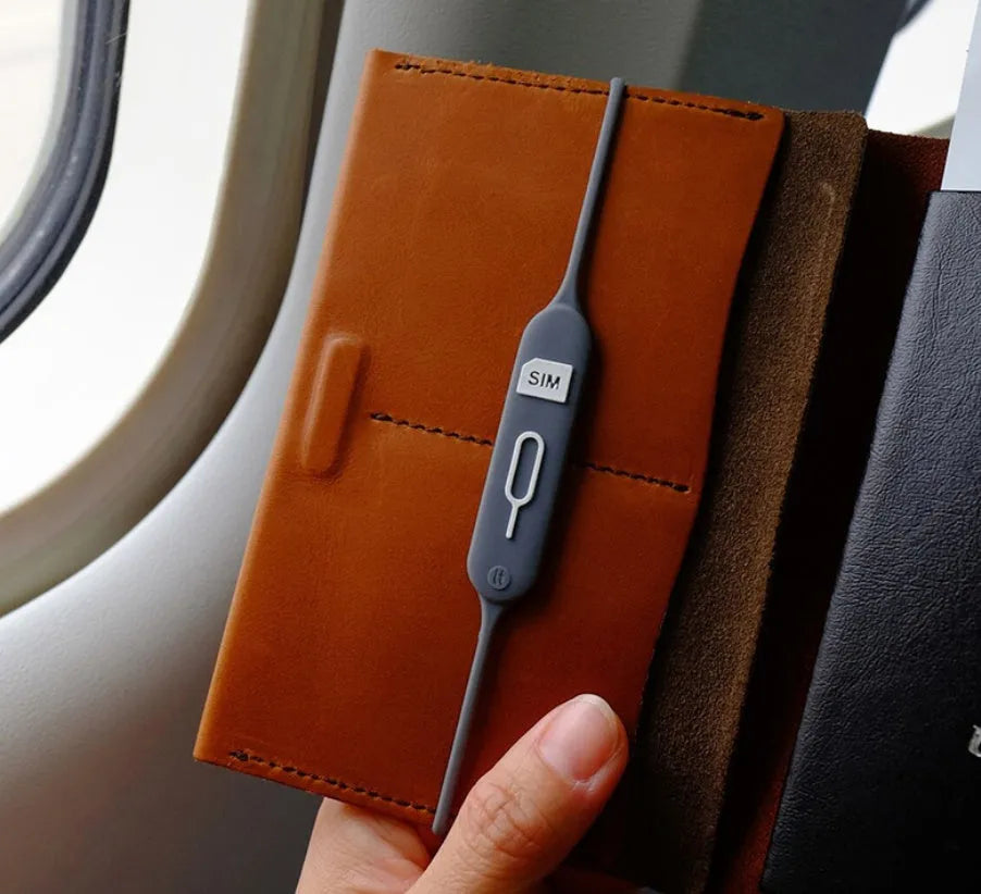 Green gray silicone card slot holder showing open design with card positions