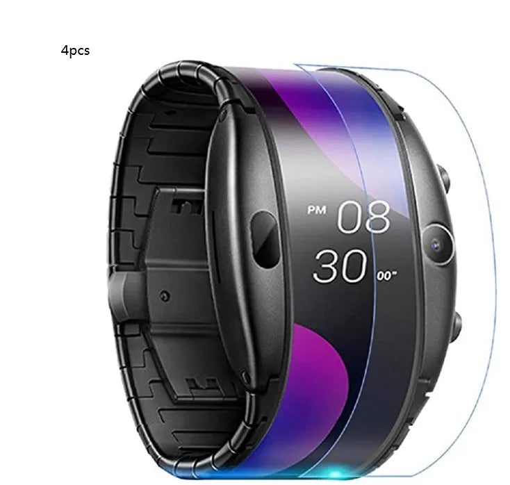 Transparent bracelet watch tempered film screen protector with oleophobic coating
