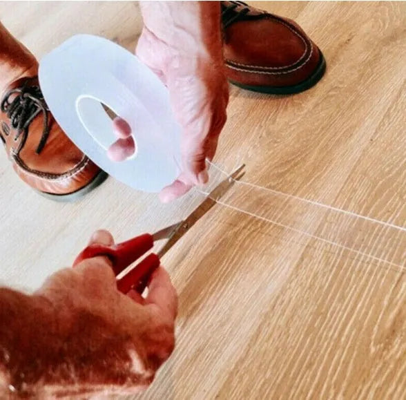Roll of multi-functional nano tape, 30mm wide, PU substrate, for car and home storage.