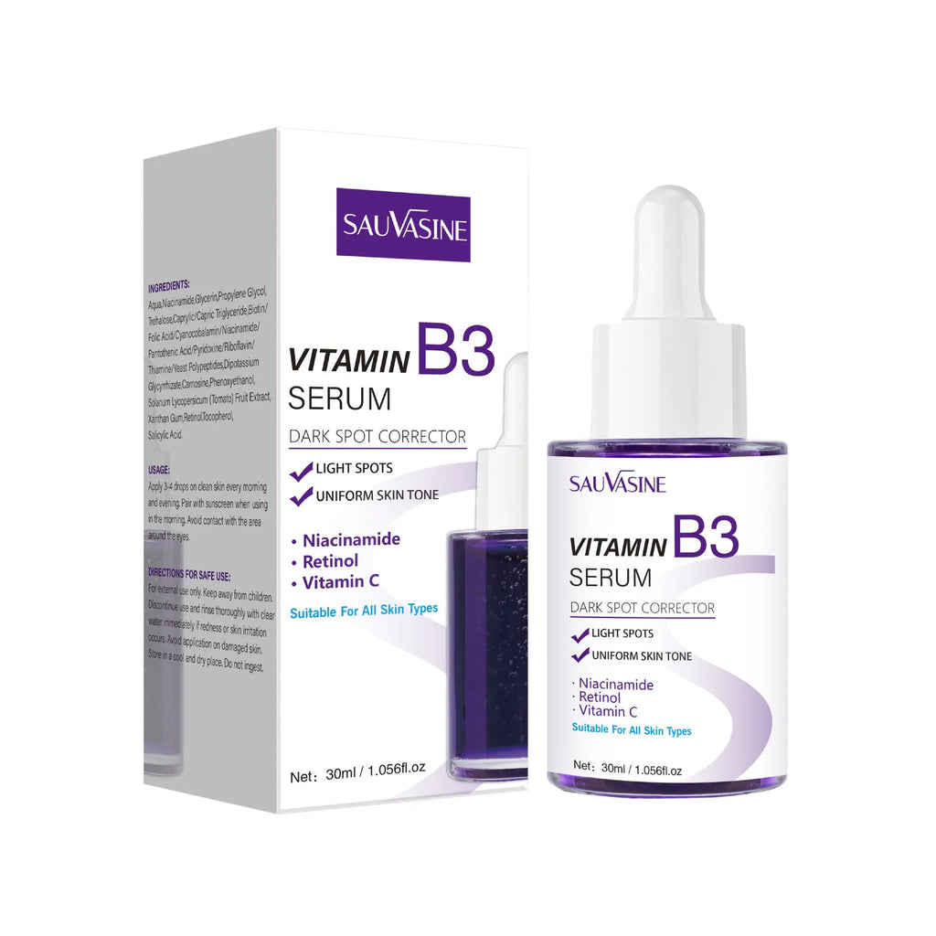 30ml glass bottle of vitamin B3 firming face essence for all skin types