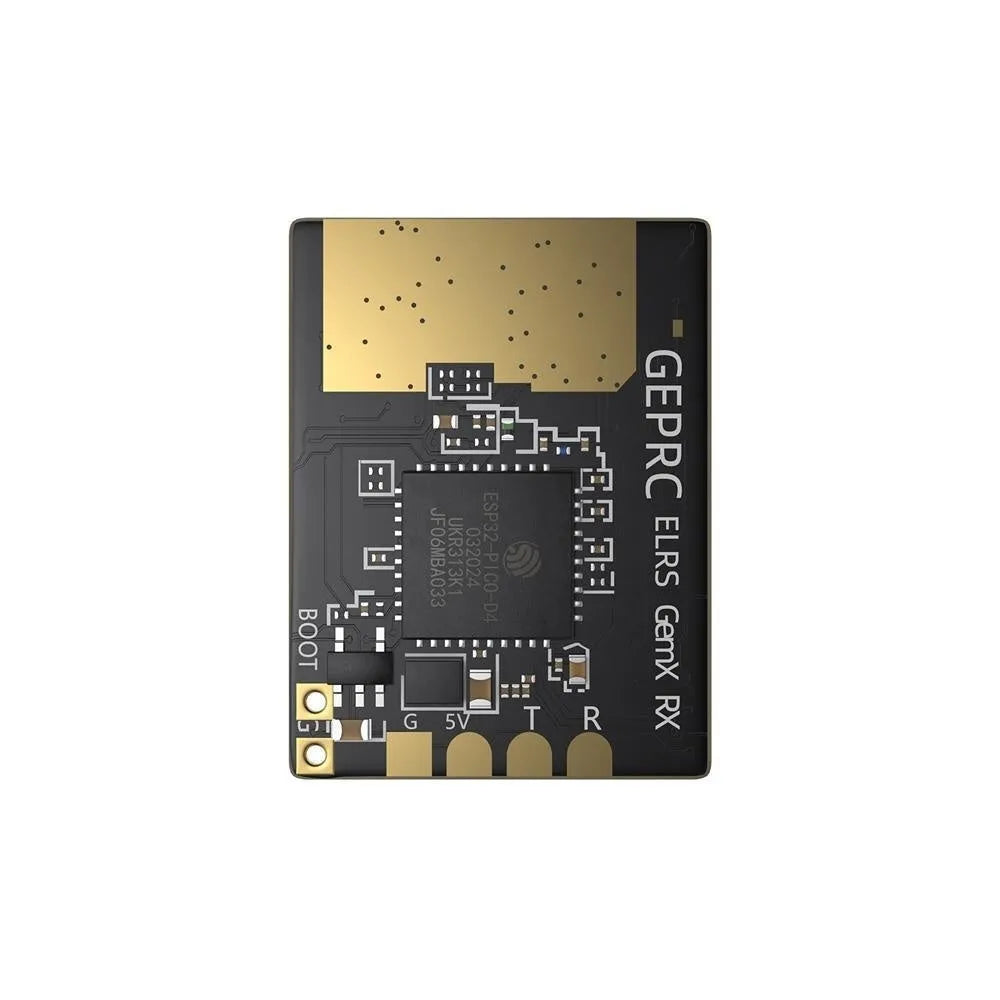 ELRS dual-band FPV receiver with metal case and two T-shaped antennas