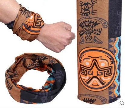 New outdoor variety magic bandana cycling mask neck cover sunscreen 49x24cm polyester, 39 patterns shown in a flat layout