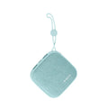 Linen Art mini portable power bank in green, 10000mAh, with multi U port output, compact rectangular shape