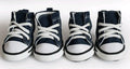 Pet denim canvas dog shoes in navy blue, waterproof non-slip sole, size options for small dogs