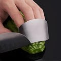 Stainless steel finger guard for kitchen safety during vegetable cutting