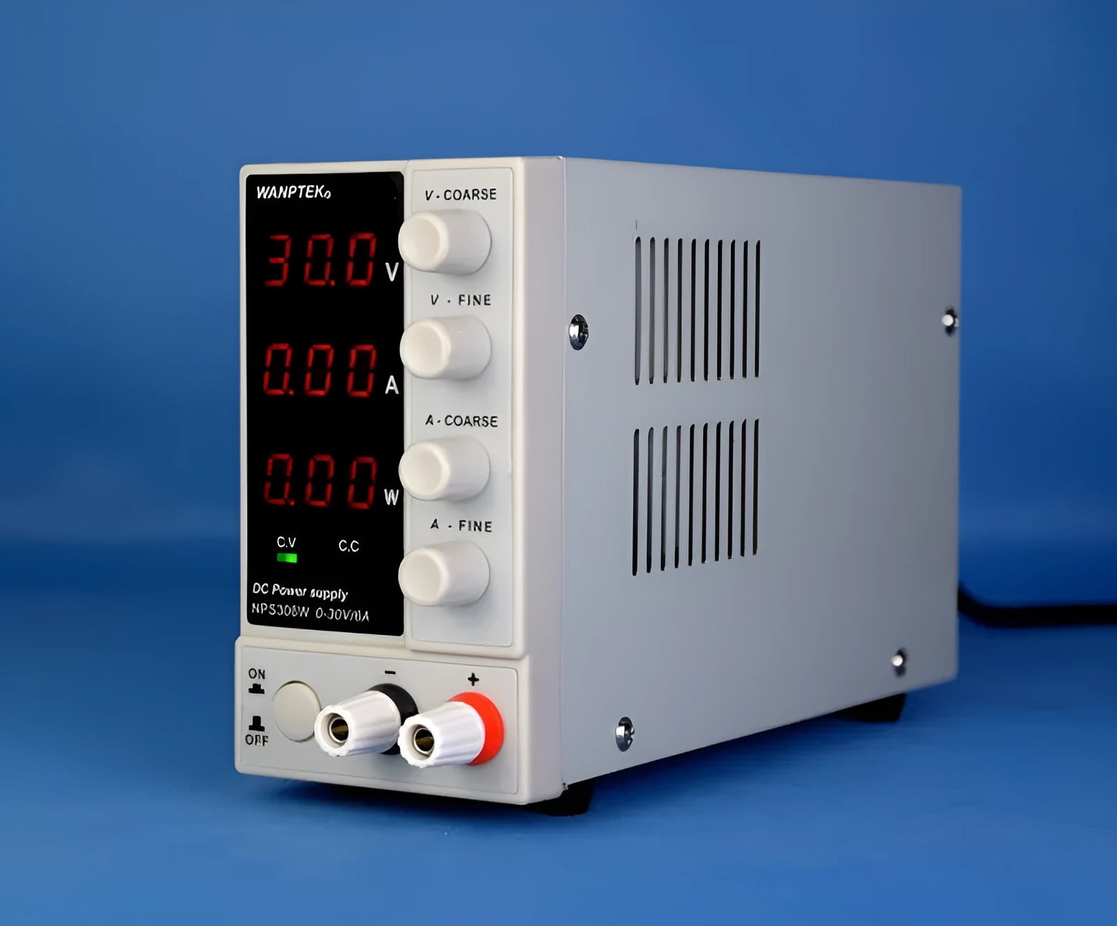 White S605W model adjustable DC laboratory power supply unit for electronics repair.