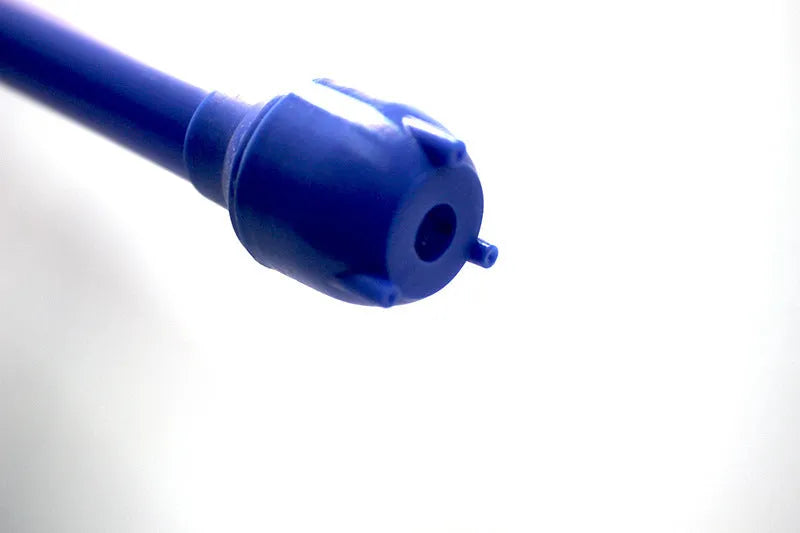 Blue manual hand pump for fuel transfer with suction tube