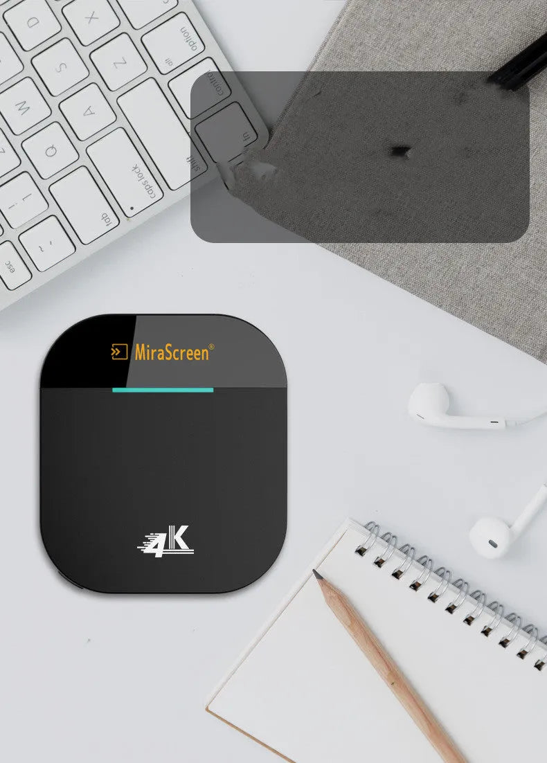G5 Plus 4K 5G wireless screen mirroring device with HDMI interface compatible with Apple and Android