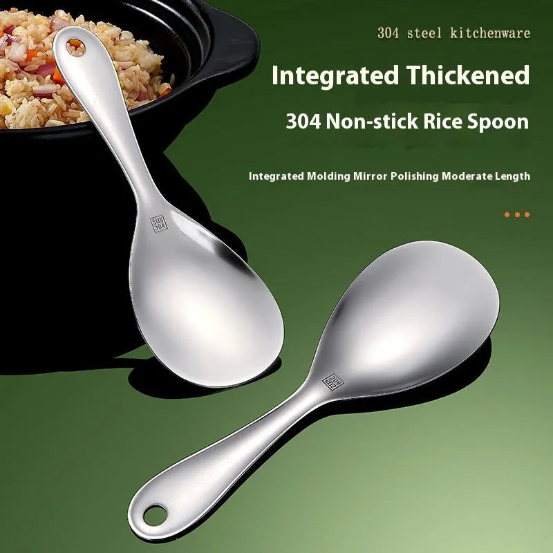 304 stainless steel meal spoon with solid colour finish and simple style design