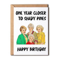 Simple printed birthday greeting card with matching envelope in modern design