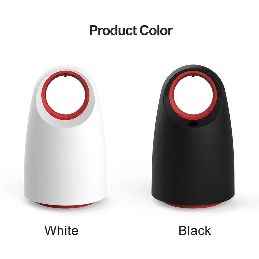 Black or white USB electric mosquito killer lamp with UV light and grid, dimensions 12x12x21.5 cm.