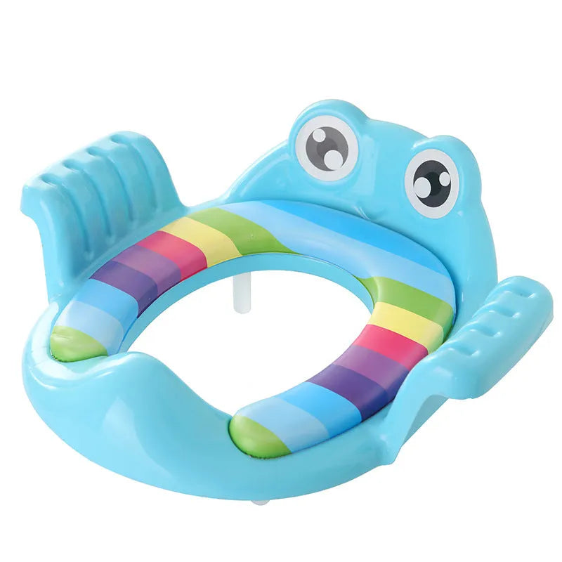 Baby children toilet seat in PP material with non-slip pads, pink colour, size 38x35x8 cm