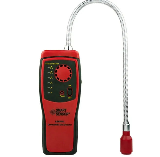 AS8800L portable flammable gas detector with LED indicators and compact rectangular design