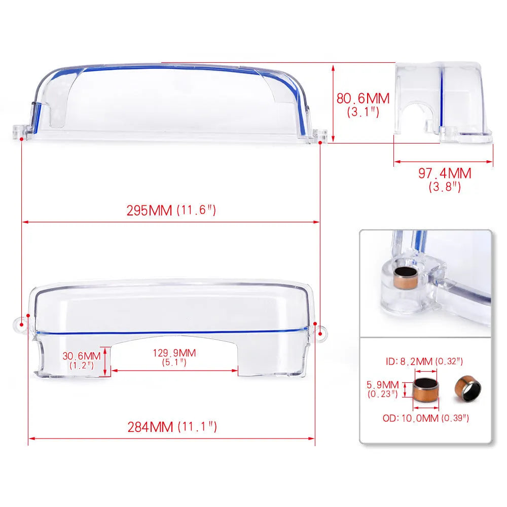 Transparent plastic car gear shift cover for Lexus and Toyota vehicle retrofit