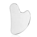 Stainless steel heart-shaped facial massage roller and 3cm scraping plate set for acupressure