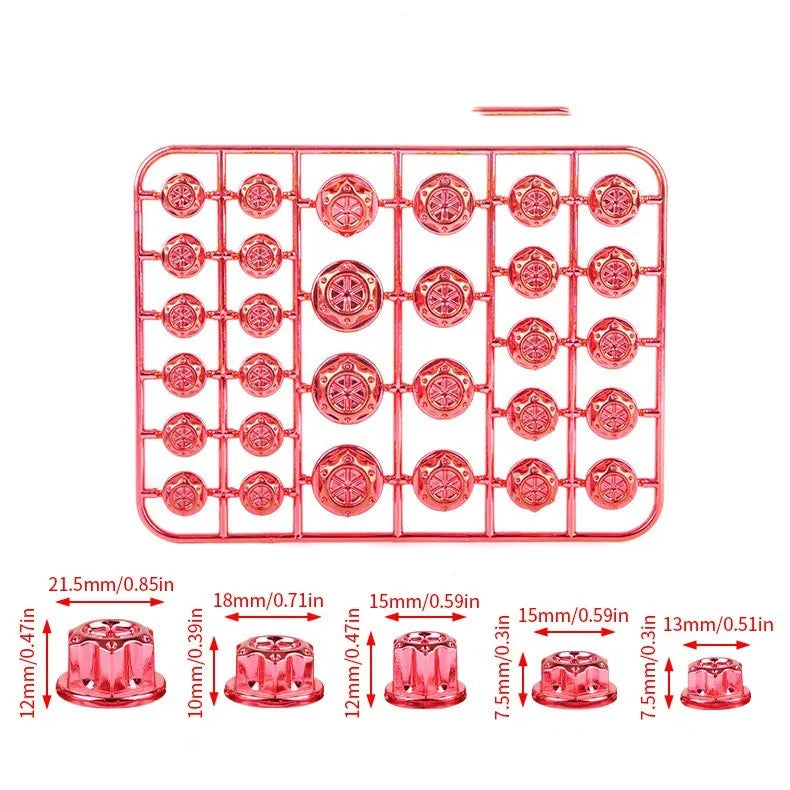 30-piece motorcycle ABS plastic screw cap set in eight colours for bolt covering