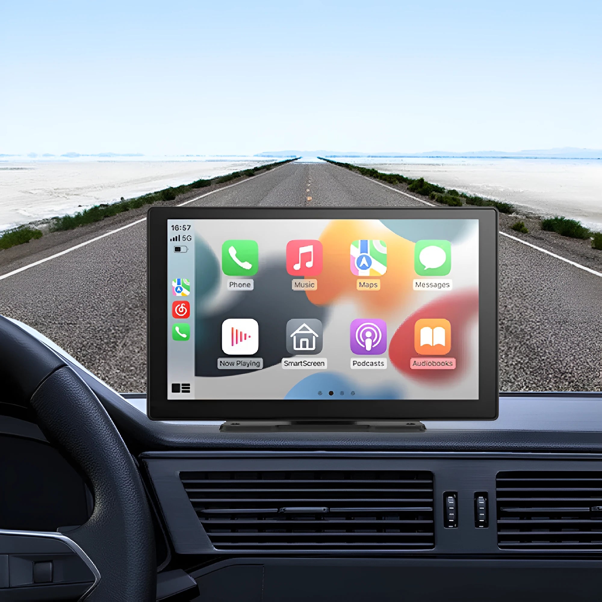 9-inch car touch screen GPS and driving recorder unit for centre console mounting
