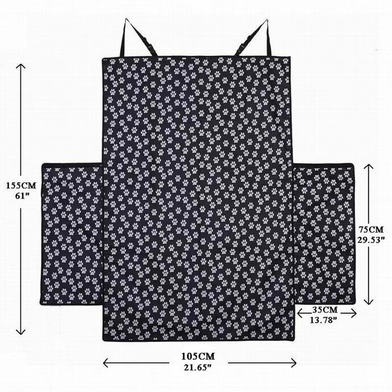 Waterproof dog car mat in Paw Print Oxford cloth for car boot or SUV trunk, anti-dirty pet liner