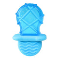 Set of three water-filled dog cooling toys in pacifier, popsicle and ring shapes