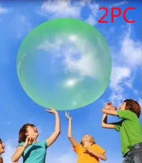 Inflatable TPR bouncy ball in pink, yellow, green, and blue colours with size options from 40 cm to 120 cm diameter