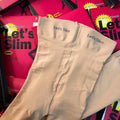 Beige stovepipe compression socks for abdomen and hip lifting shapewear