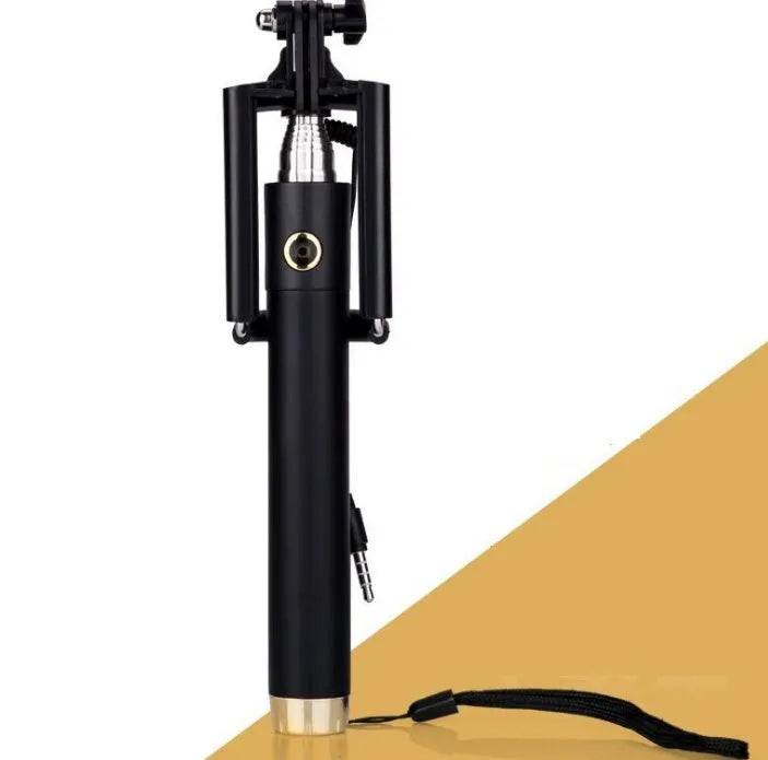 Telescopic aluminium alloy self-timer fishing rod with line control mechanism in multiple colour options.