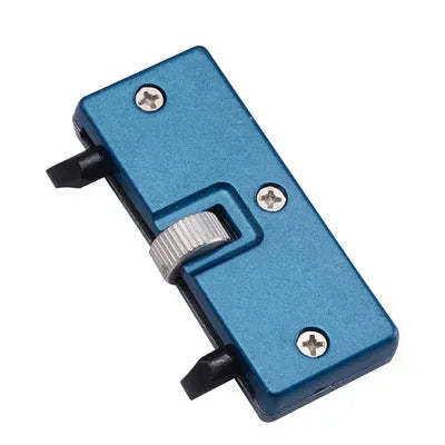 Yellow plastic watch case opener repair tool set with fixing base and four pillars