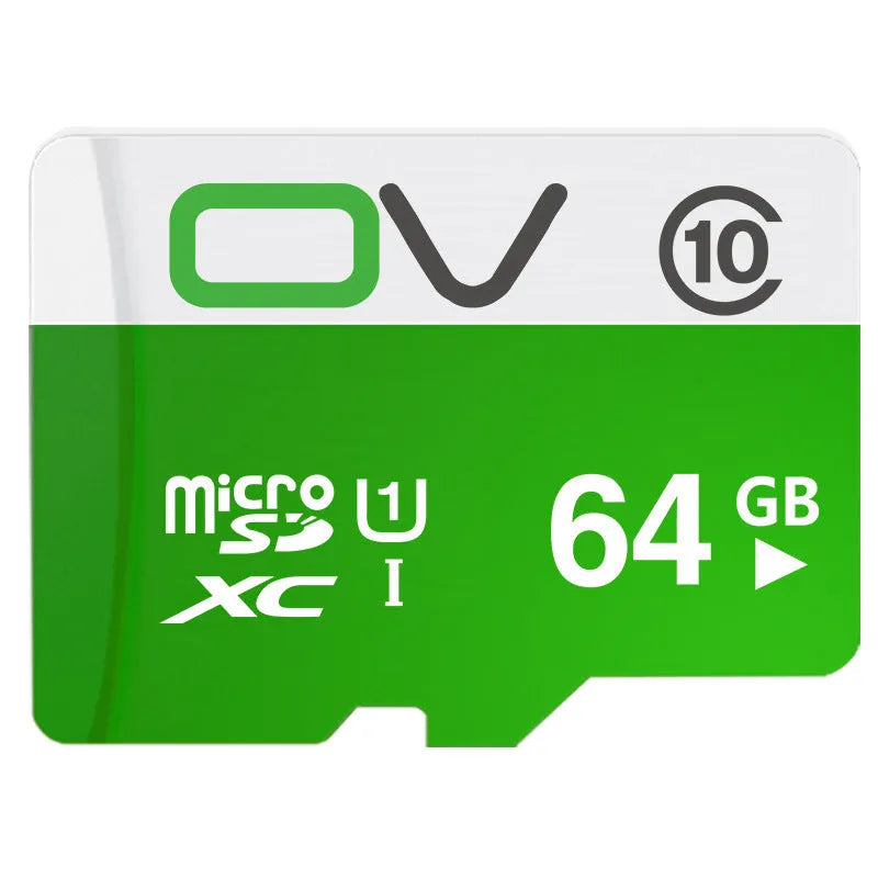 CLASS10 memory card with 10 MB/s read and write speed, available in 8GB, 16GB, 32GB and 64GB capacities.