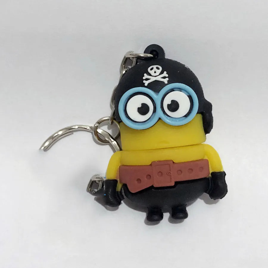 Skull-shaped PVC USB flash drive with chain in multiple colour styles