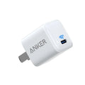 White 18W USB travel phone charger with fast charging capability for mobile devices