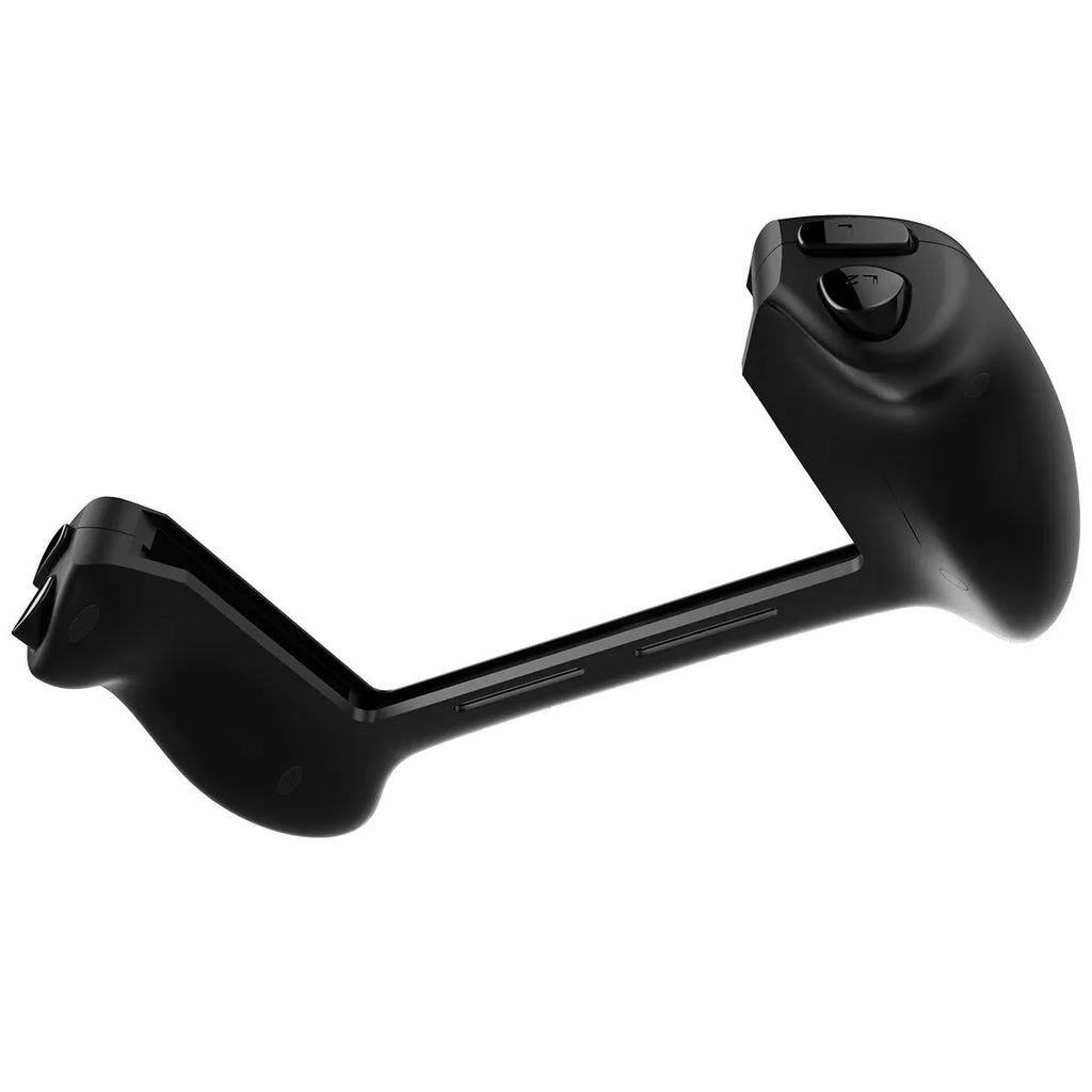 Black wireless Bluetooth gamepad for Nintendo Switch with ergonomic curved grips and matte texture finish