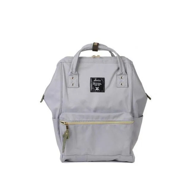 Women backpack 39cm Japanese style school bag travel tote with zipper and side pockets in multiple colours
