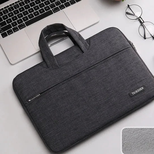 Oxford cloth laptop bag for 15.6 inch laptop in black with zipper closure and computer pocket