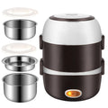 USB-powered electric heated lunch box with two-layer and three-layer capacity options