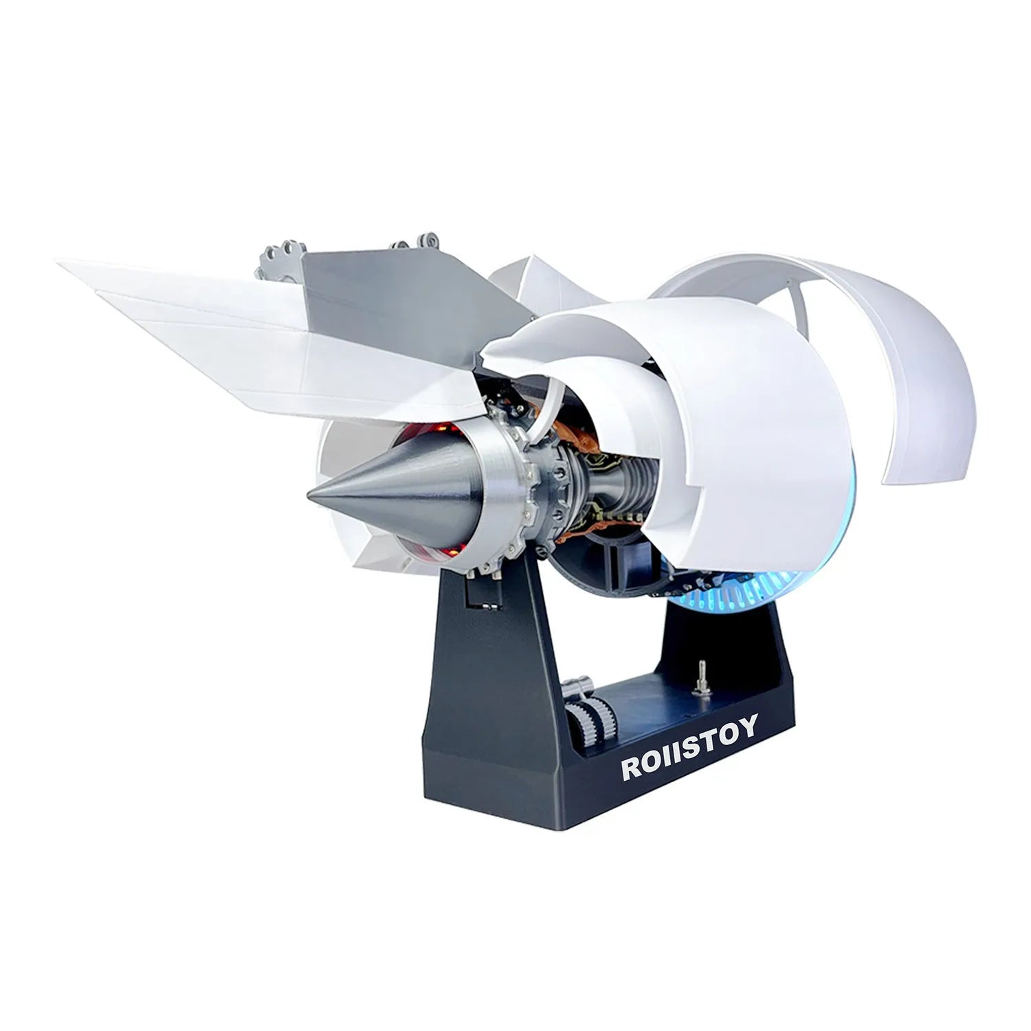 Airbus A380 TR900 fanjet model 41cm plastic electric with blue light and base