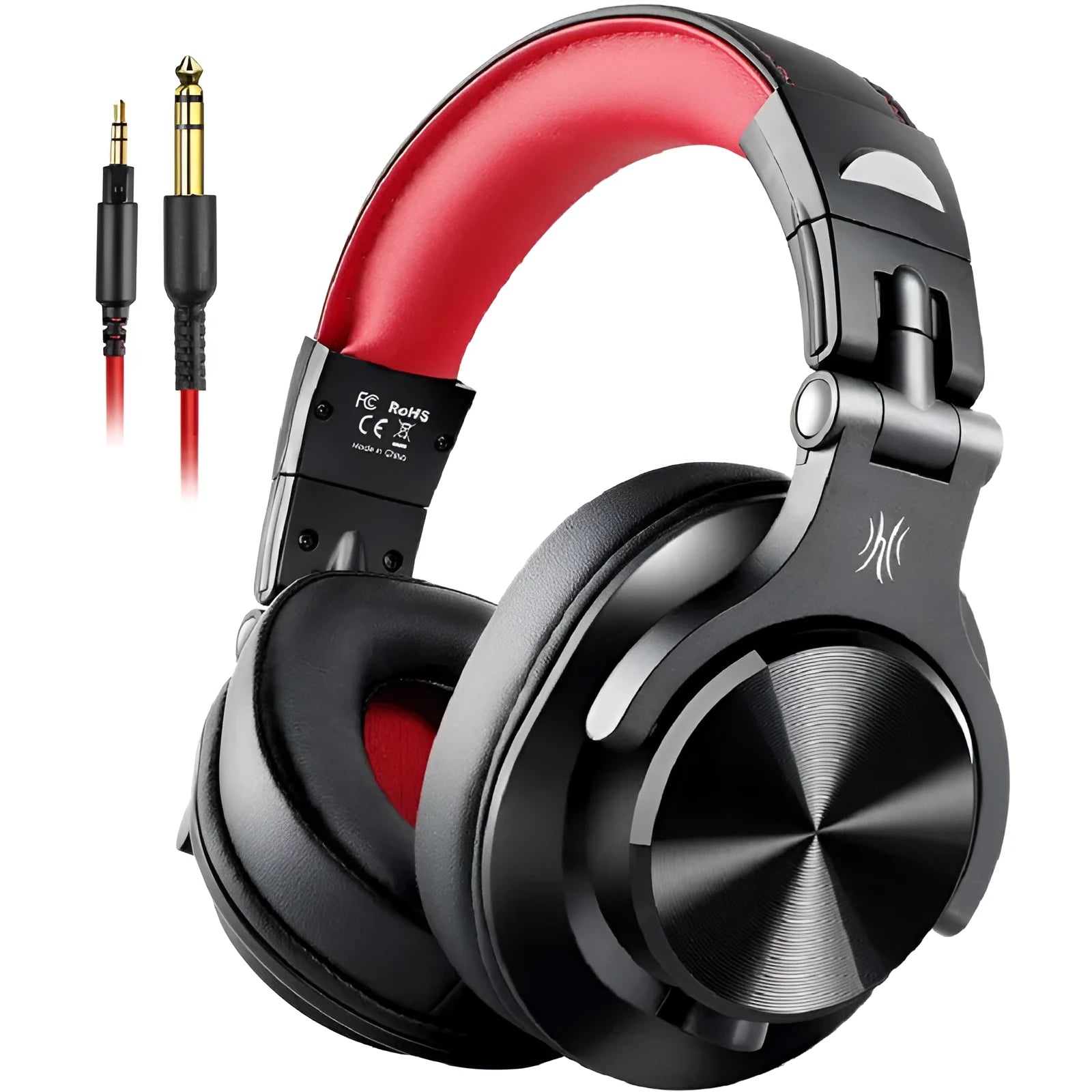 OneOdio professional over-ear monitor headphones with 40mm drivers in black or red colour options