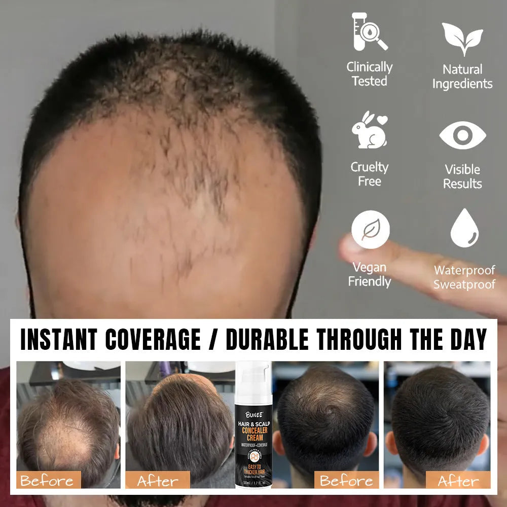 30ml tube of dense scalp concealer pomade for covering thinning hair and nourishing the scalp