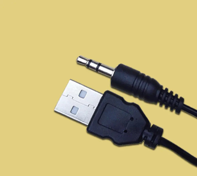 USB cable speaker with 3.5mm audio plug for computer use, random colour finish
