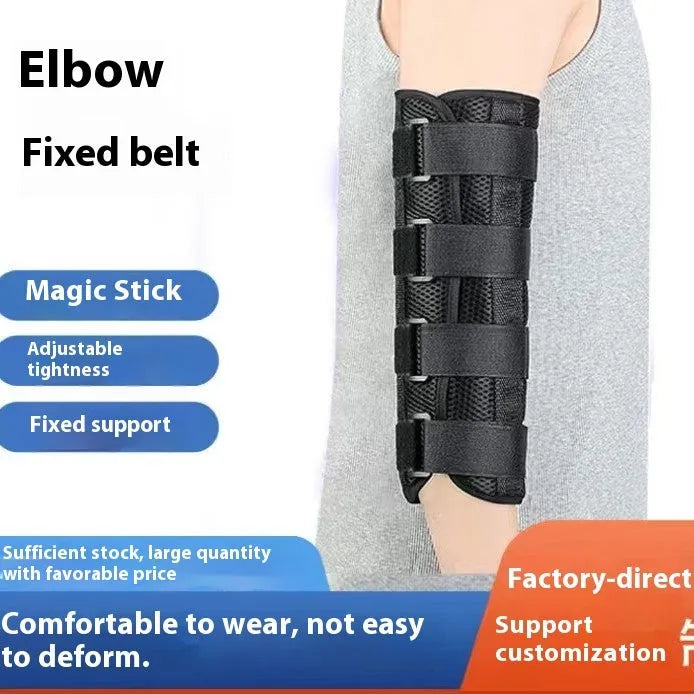 Black medical wrist joint fixing brace for sprain and dislocation support made from SBR cloth