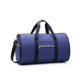 Cylinder-shaped medium travel bag in Oxford cloth, shown in black with a zipper opening.